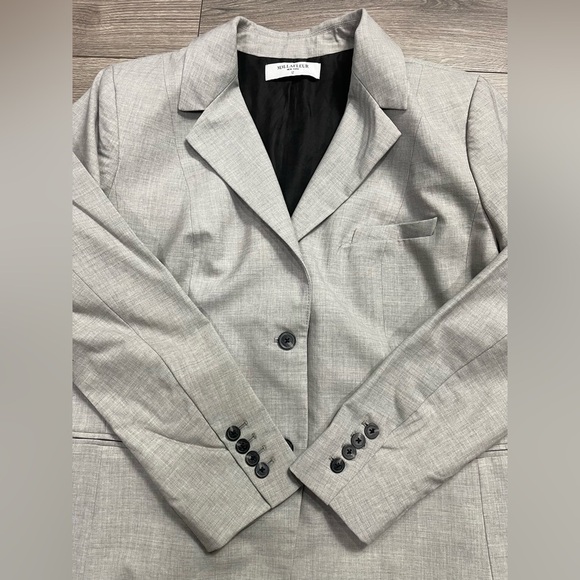 MM LaFleur Ross‎ Blazer in Light Gray Tropical Wool PLUS SIZE +1 - Picture 4 of 14